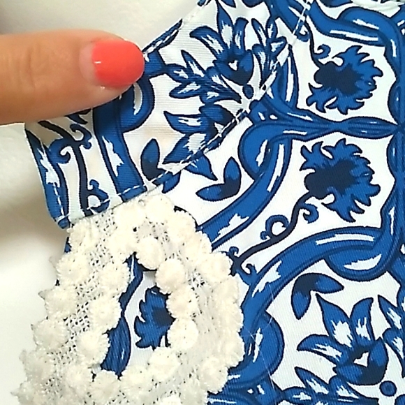 Mudpie Lace Detail Paisley Pattern Dress. Size XS - Picture 7 of 13